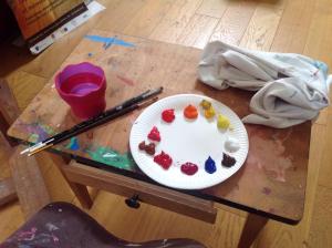 Une palette de peinture...