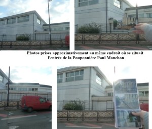 L'éntrée de la pouponnière d'Antony anvant/après