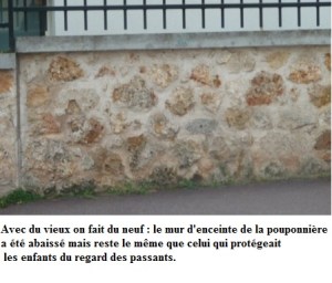 Ancien mur d'enceinte de la pouponnière d'Antony